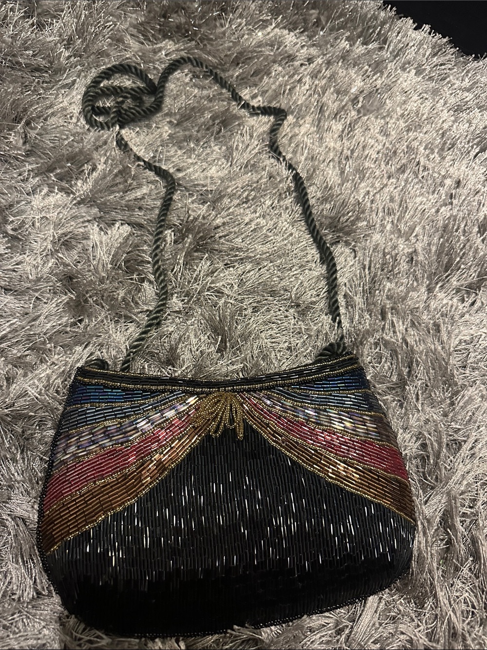 Vintage Beaded Evening Crossbody/ Clutch